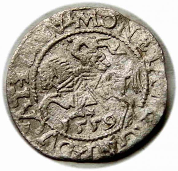 Półgrosz 1559 Zygmunt II August Wilno (1)