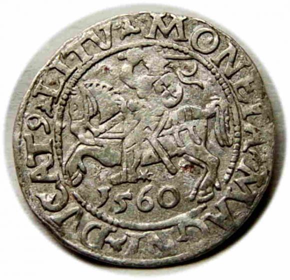Półgrosz 1560 Zygmunt II August Wilno (1)