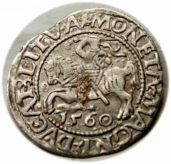 Półgrosz 1560 Zygmunt II August Wilno (1)