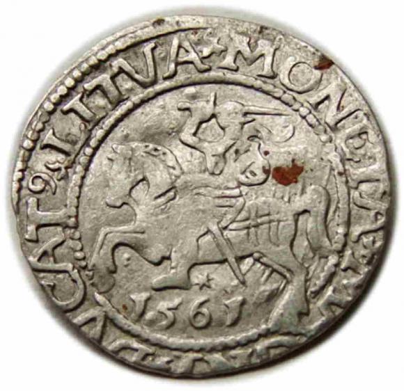Półgrosz 1561 Zygmunt II August Wilno (1)