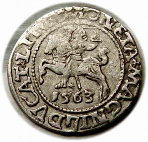 Półgrosz 1563 Zygmunt II August Wilno (1)