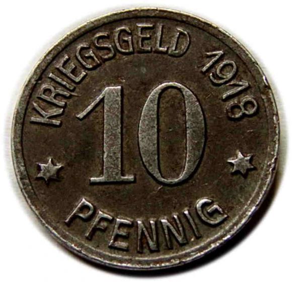 10 fenigów 1918 Głogówek / Ober - Glogau (1)