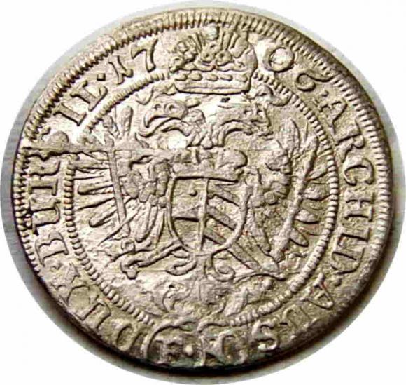 3 krajcary 1706 Józef I Habsburg Wrocław (2)