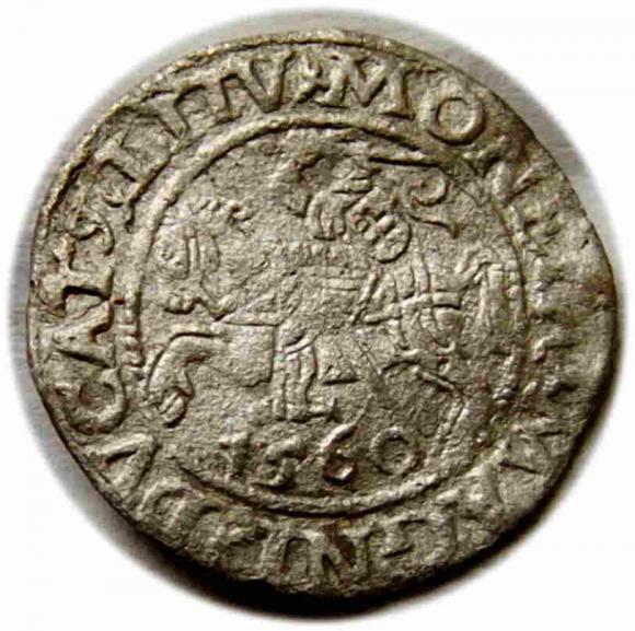 Półgrosz 1560 Zygmunt II August Wilno (1)