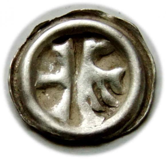 Brakteat półkrzyż półorzeł Opole (1)