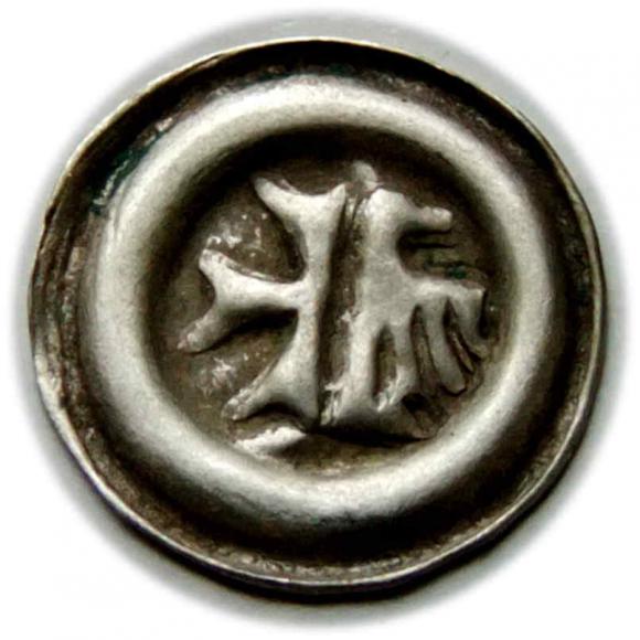 Brakteat półkrzyż półorzeł Opole (1)