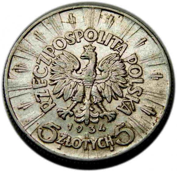 5 złotych 1934 Józef Piłsudski II RP Warszawa (2)