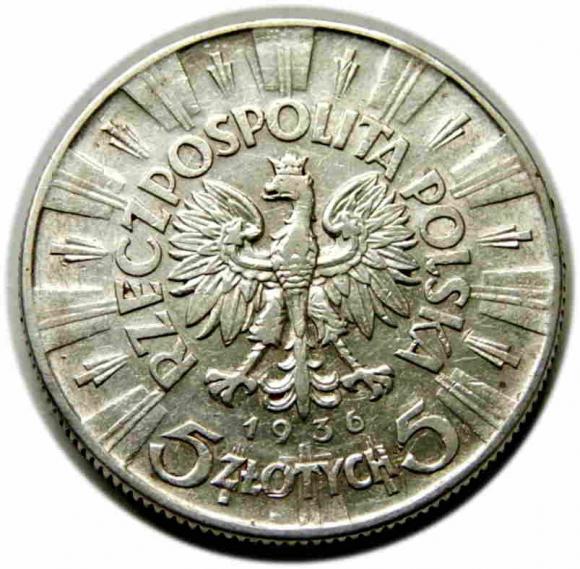 5 złotych 1936 Józef Piłsudski II RP Warszawa (2)
