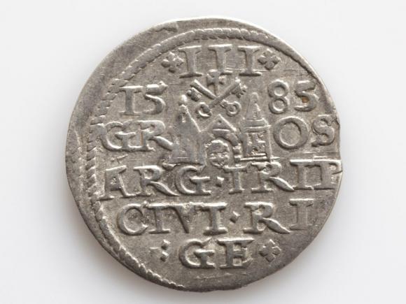 Trojak 1585 Stefan Batory Ryga (2)