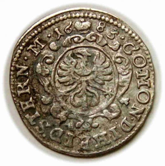 1 krajcar 1683 Chrystian Ulryk Księstwo Oleśnickie Oleśnica (2)