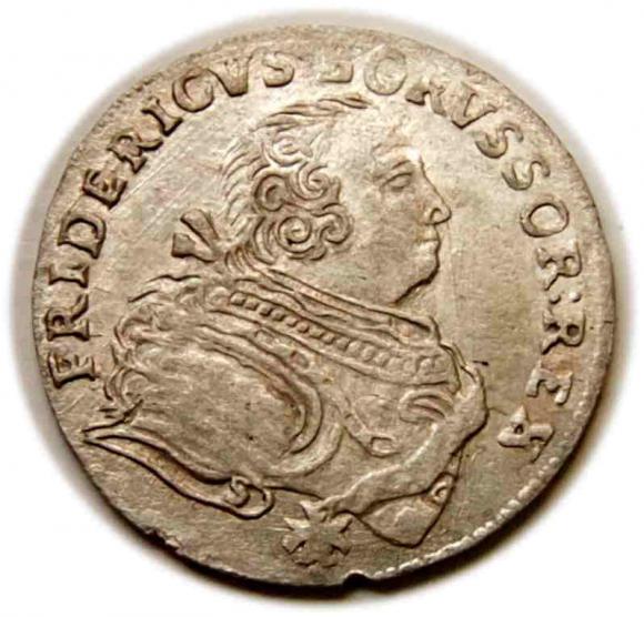 Szóstak 1756 Fryderyk II Wielki Prusy Królewiec (1)