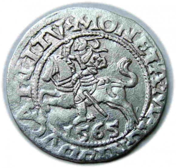 Półgrosz 1565 Zygmunt II August Wilno (1)