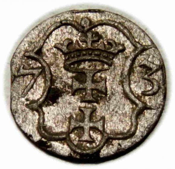 Denar 1573 Bezkrólewie Gdańsk (1)