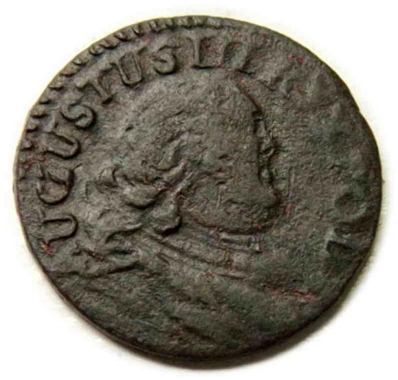 Szeląg 1753 August III Sas Gubin (1)