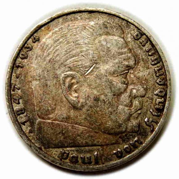 5 marek 1936 A Berlin Niemcy srebro (1)