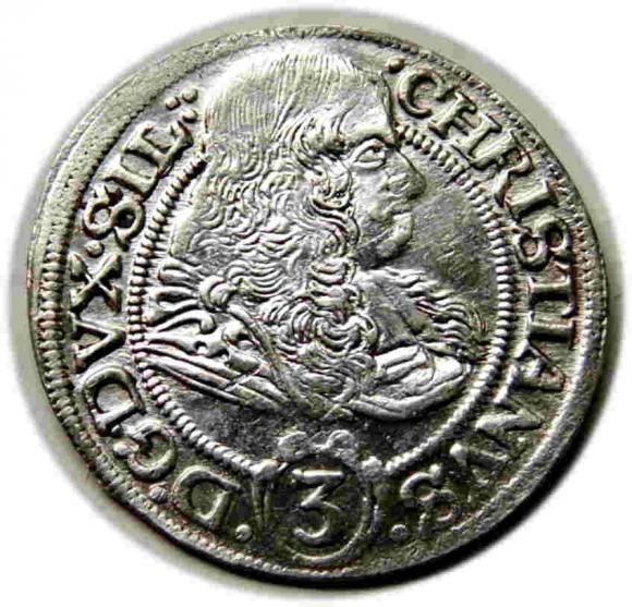 3 krajcary 1670 Chrystian Wołowski Księstwo Brzesko - Legnicko - Wołowskie Brzeg (1)