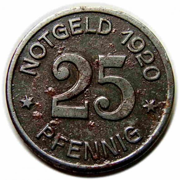 25 fenigów Otmuchów / Ottomachau (1)