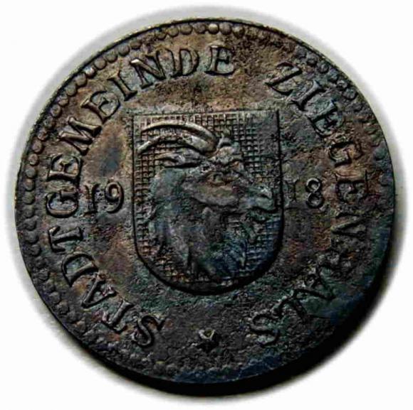 5 fenigów 1918 Głuchołazy / Ziegenhals (2)