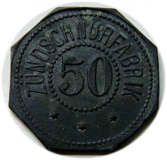 50 fenigów Zundschnurfabrik Złoty Stok / Reichenstein (2)