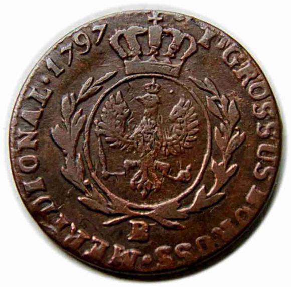 Grosz 1797 Fryderyk Wilhelm II Prusy Południowe Wrocław (2)