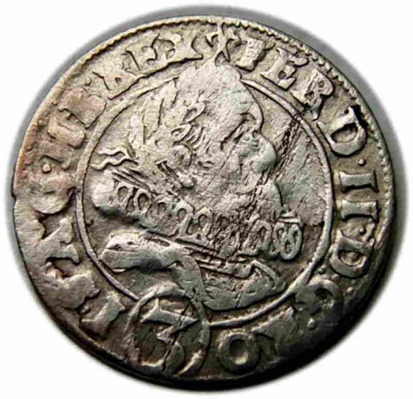 3 krajcary 1627 Ferdynand II Habsburg Wrocław (1)