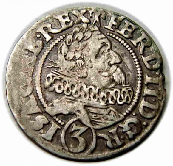 3 krajcary 1629 Ferdynand II Habsburg Wrocław (1)