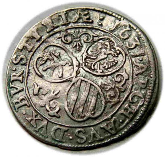 3 krajcary 1631 Ferdynand II Habsburg Austria Graz (2)