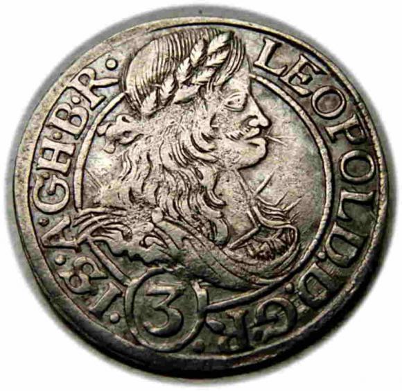 3 krajcary 1666 Leopold I Habsburg Śląsk Wrocław (1)