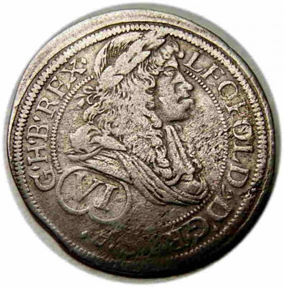 6 krajcarów 1668 Leopold I Habsburg Austria Wiedeń (1)
