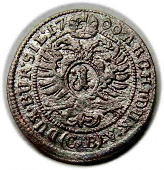 1 krajcar 1700 Leopold I Habsburg Śląsk Brzeg (2)