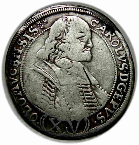15 krajcarów 1693 Karol II Liechtenstein Ołomuniec (1)