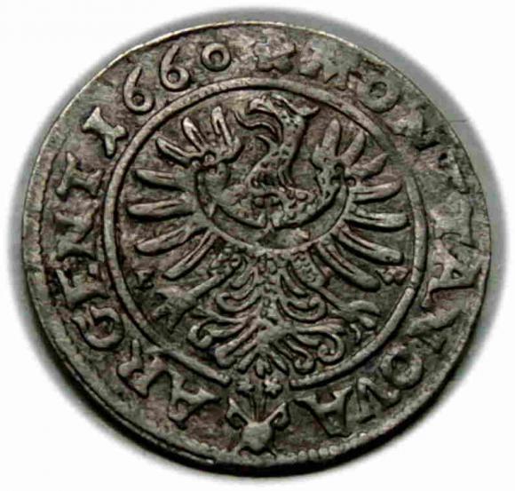 3 krajcary 1663 Ludwik IV Legnicki Księstwo Brzesko - Legnicko - Wołowskie Brzeg (2)