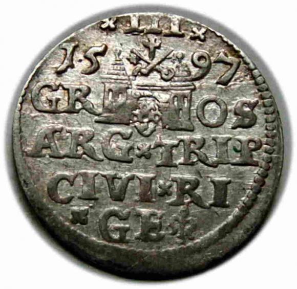 Trojak 1597 Zygmunt III Waza Ryga (2)