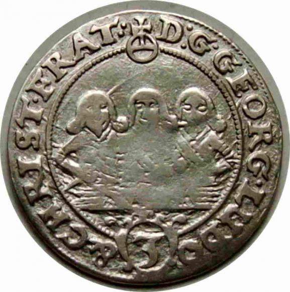 3 krajcary 1655 Jerzy III, Ludwik IV, Chrystian Ksiestwo Brzesko - Legnicko - Wołowskie Brzeg (1)