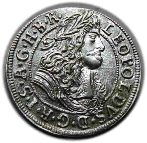 3 krajcary 1668 Leopold I Habsburg Austria Hall (1)