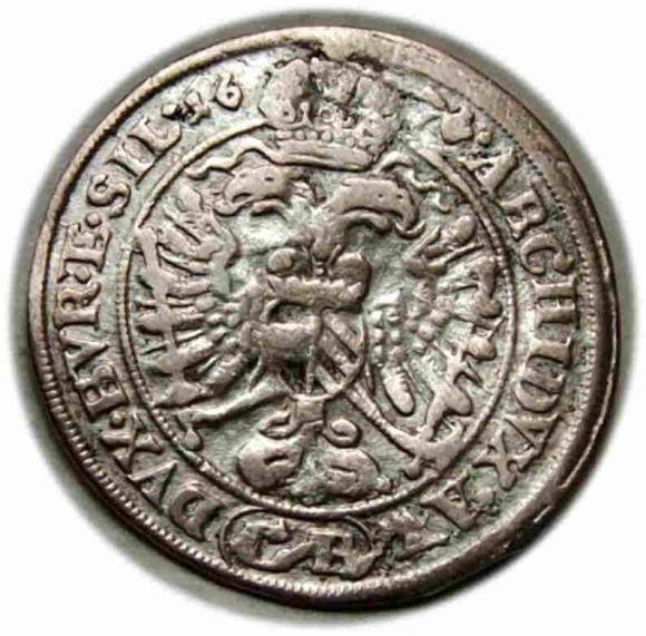 3 krajcary 1696 Leopold I Habsburg Brzeg (2)