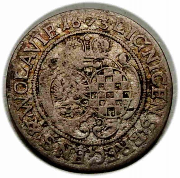 6 krajcarów 1673 Ludwika Anhalcka Księstwo Brzesko - Legnicko - Wołowskie Brzeg (1)