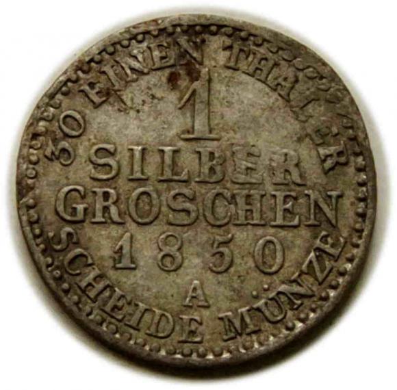 1 srebrny grosz 1850 Fryderyk Wilhelm IV Prusy Berlin (1)