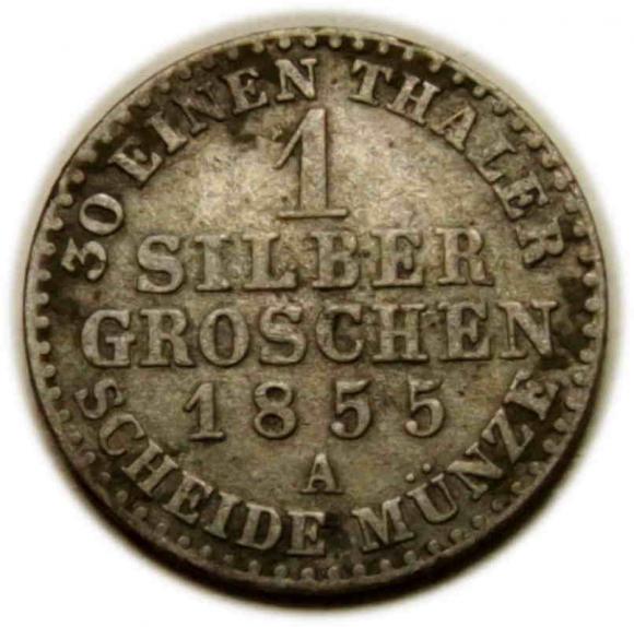 1 srebrny grosz 1855 Henryk Anhalt - Kothen Księstwo Anhalt (1)