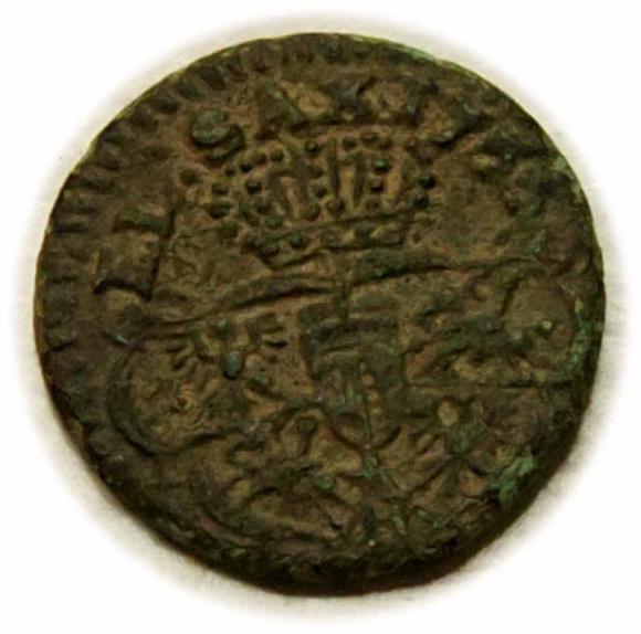 Szeląg 1755 August III Sas Gubin (2)