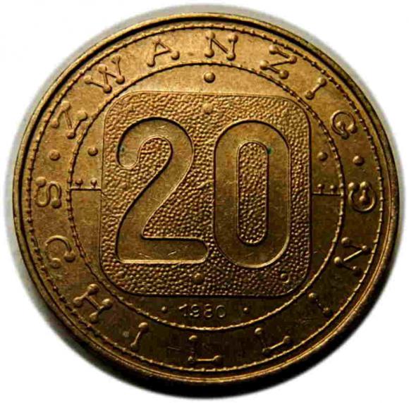 20 szylingów 1980 Austria (1)