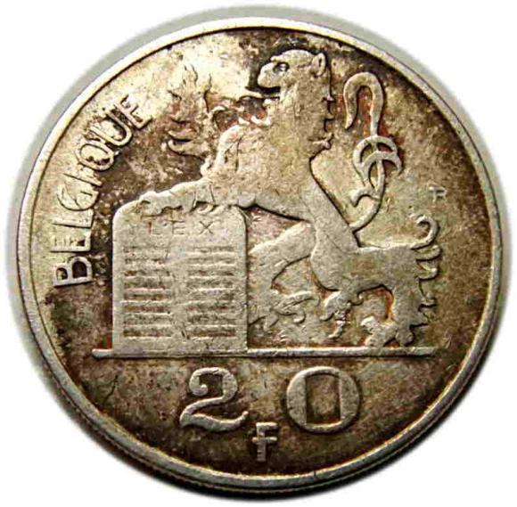 20 franków 1950 Belgia (2)