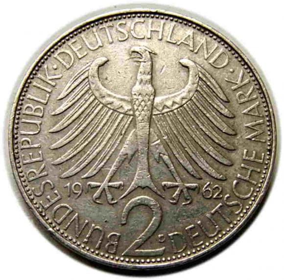 2 marki 1962 Niemcy Max Planck (1)