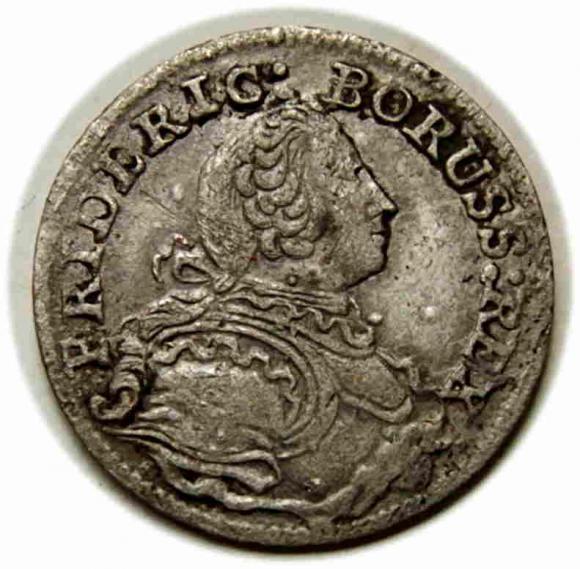 3 krajcary 1754 Fryderyk II Wielki Prusy Wrocław (1)