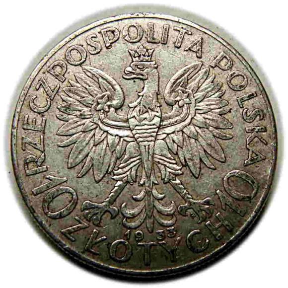 10 złotych 1933 Głowa Kobiety II RP Warszawa (2)