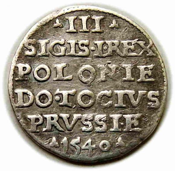 Trojak 1540 Zygmunt I Stary Elbląg (1)