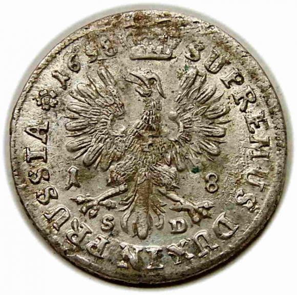 Ort 1698 Fryderyk III Brandenburg Prusy Królewiec (2)