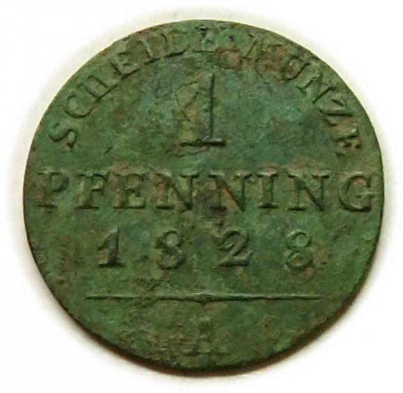 1 fenig 1828 Franciszek II Habsburg Niemcy Berlin (1)