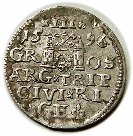 Trojak 1596 Zygmunt III Waza Ryga (2)