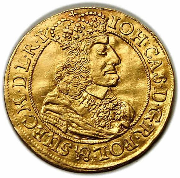 Dukat 1658 Jan Kazimierz Gdańsk złoto